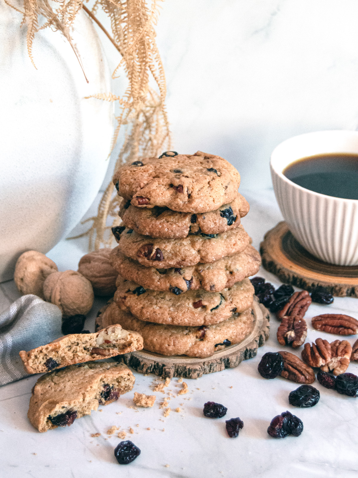 Cranberry, Pecan and White Chocolate Cookies