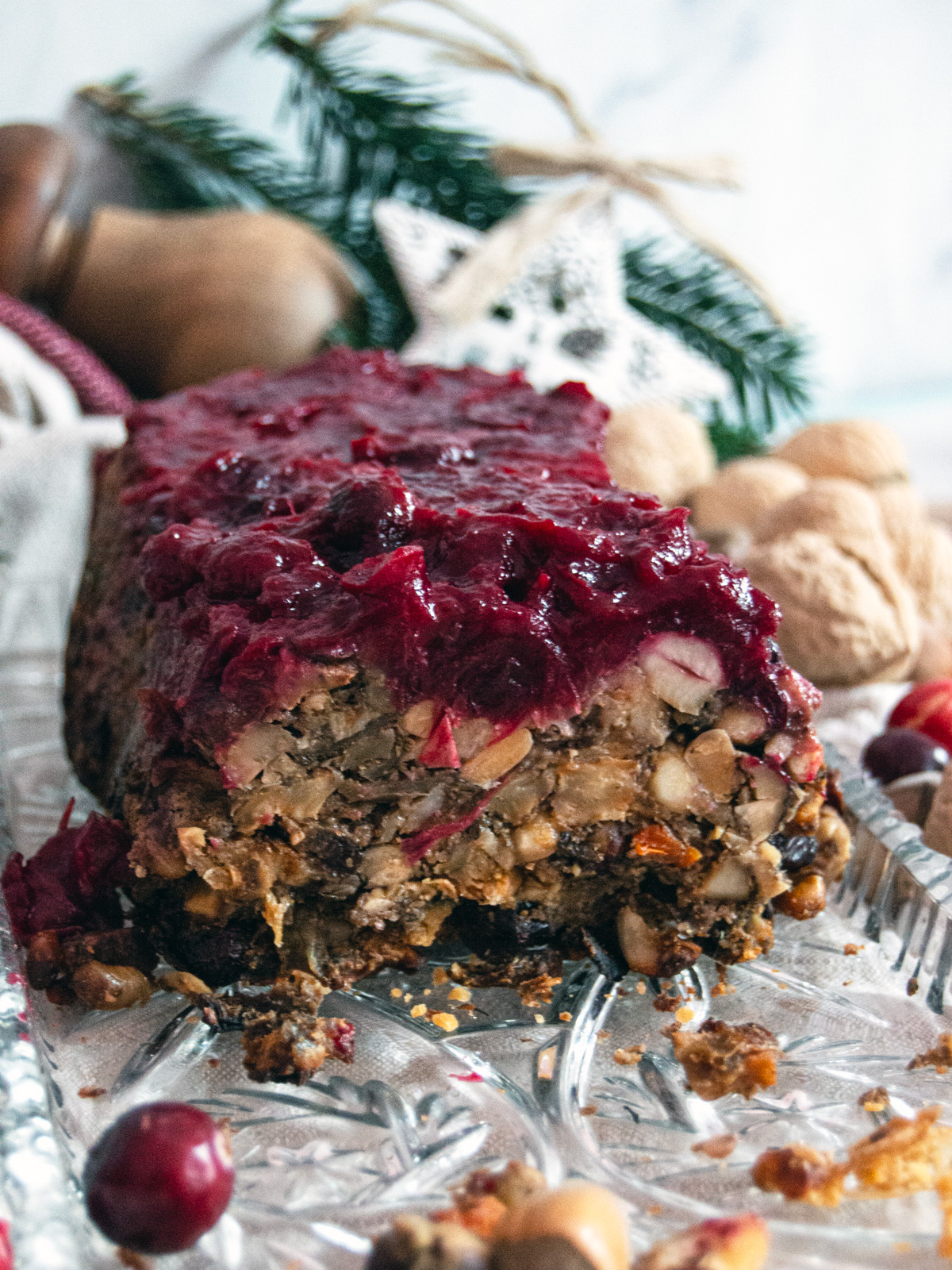 Cranberry Glazed Nut Roast