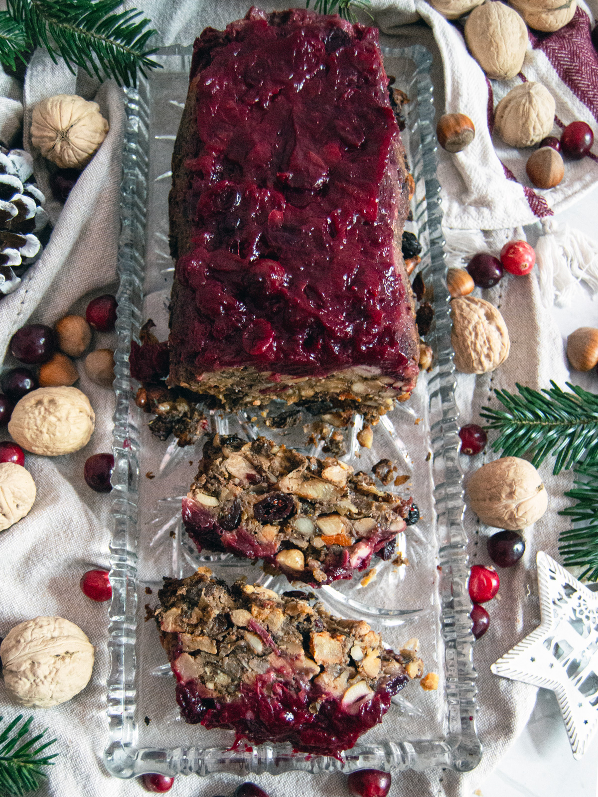 Cranberry Glazed Nut Roast