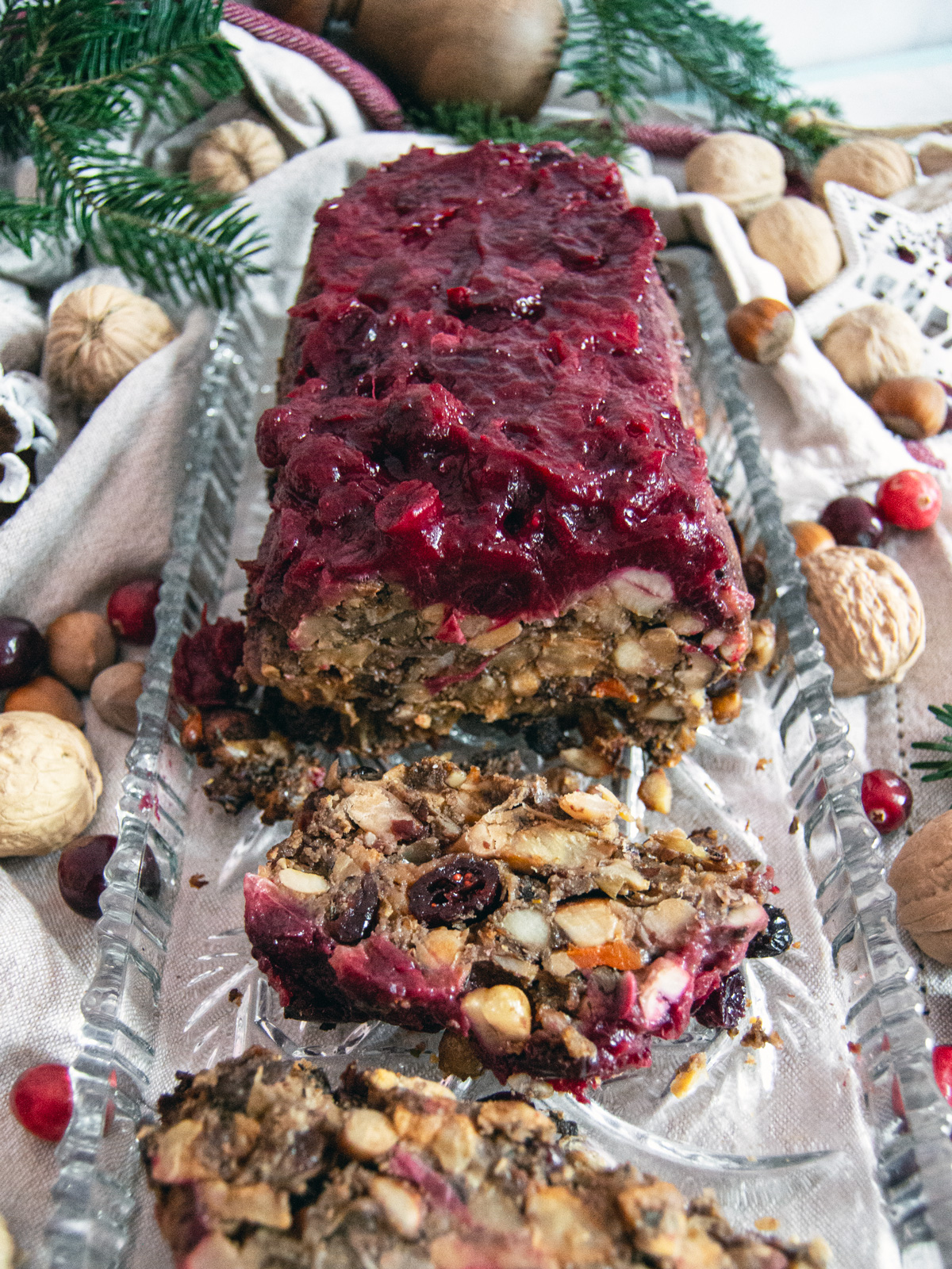Cranberry Glazed Nut Roast