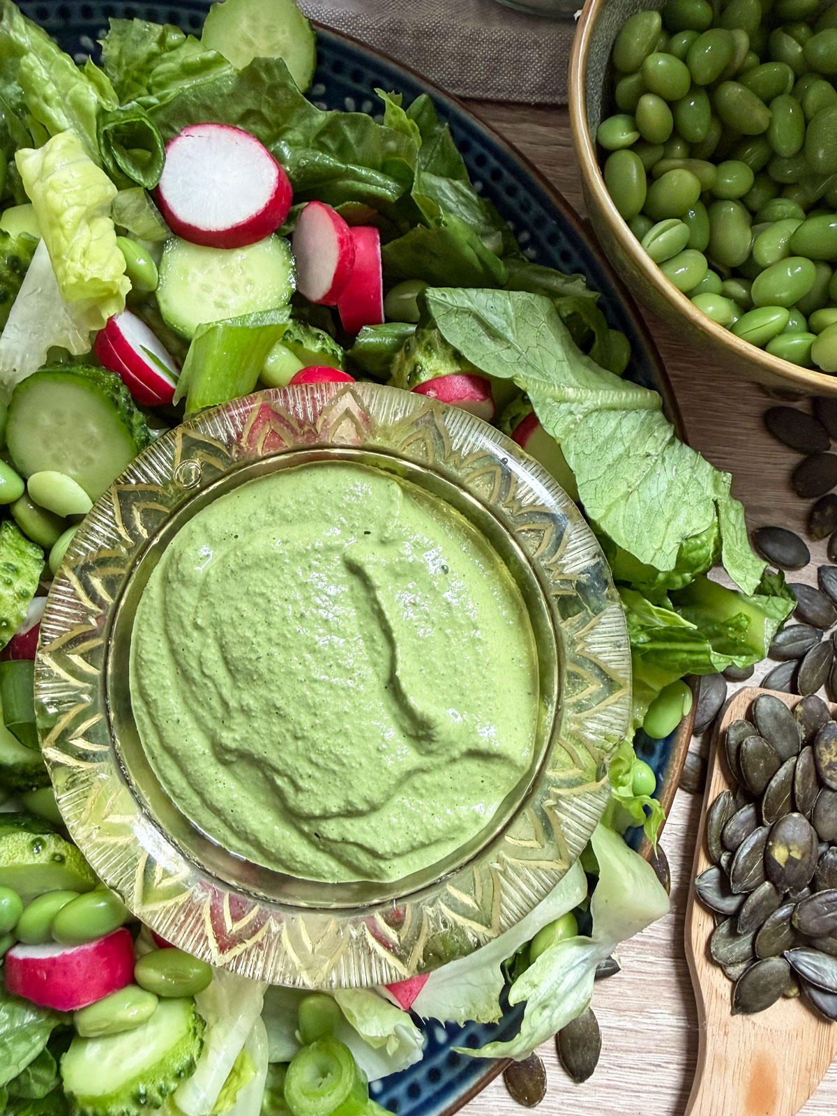 Pumpkin Seed Green Goddess Dressing