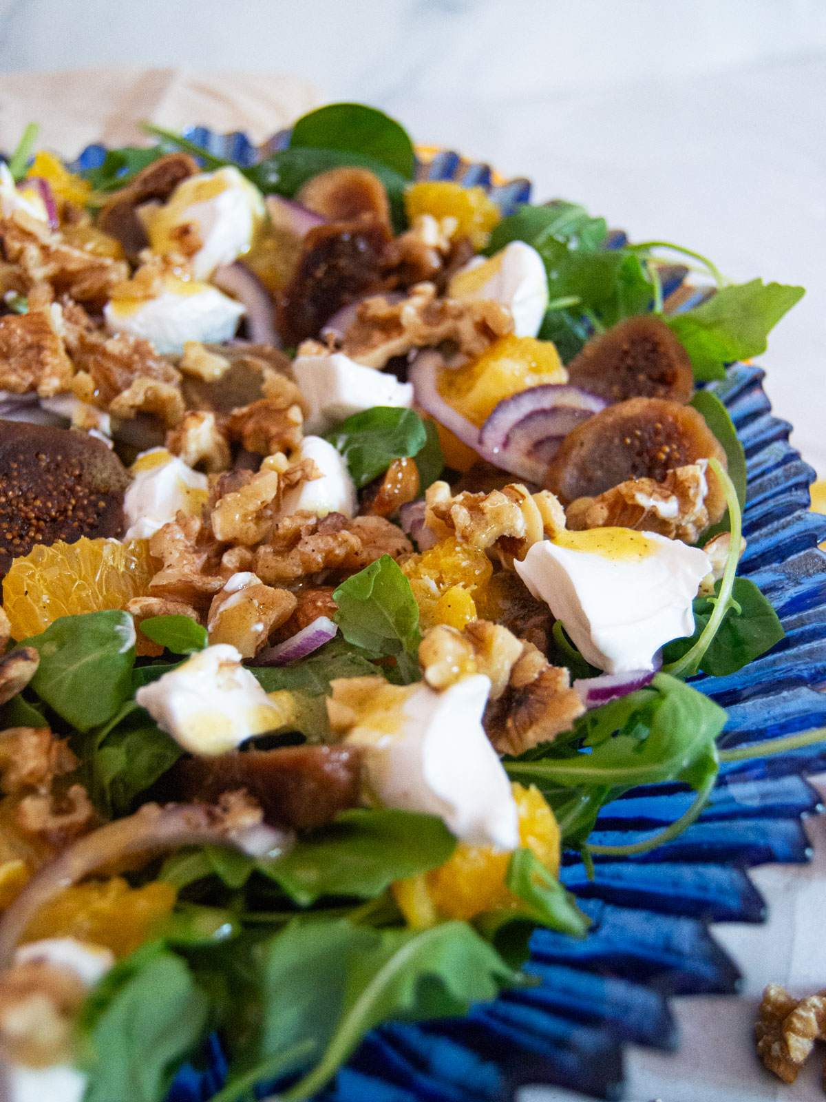Walnut, Fig & Goats Cheese Summer Salad
