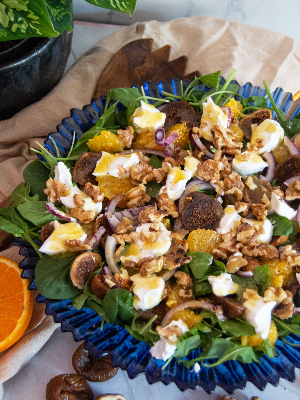 Walnut, Fig & Goats Cheese Summer Salad