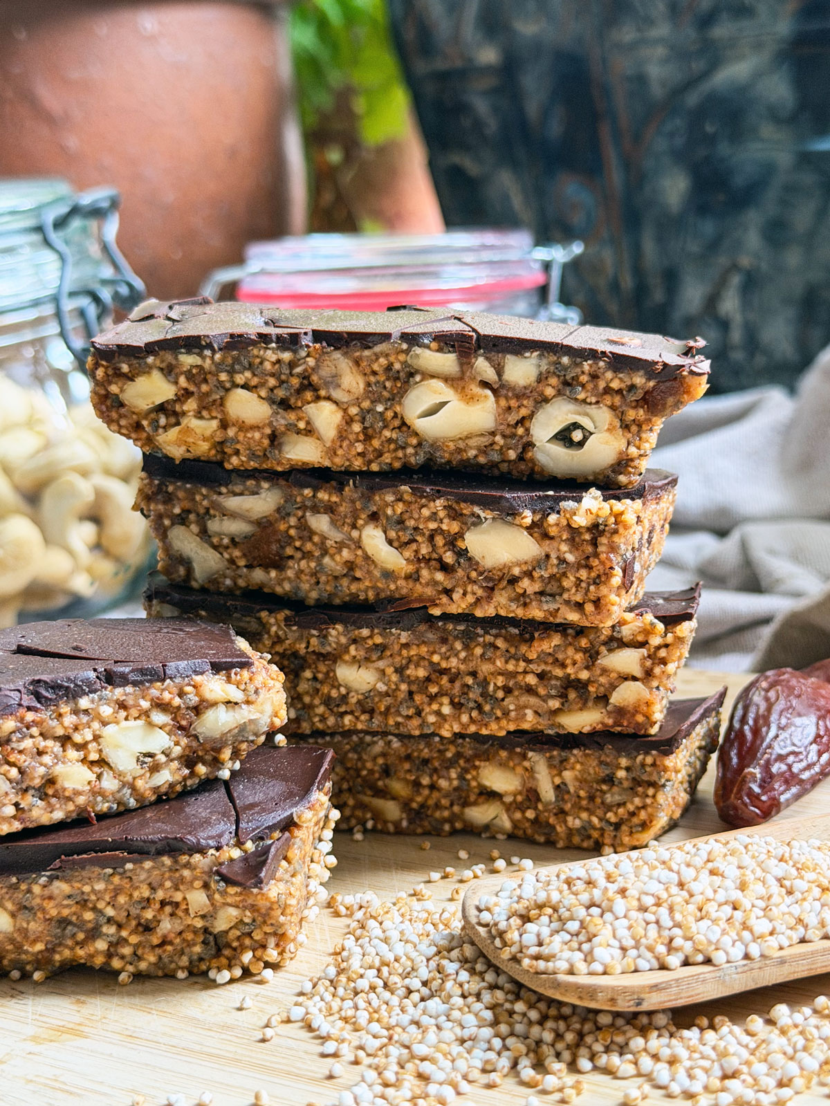 Salted Caramel Cashew & Amaranth Bars