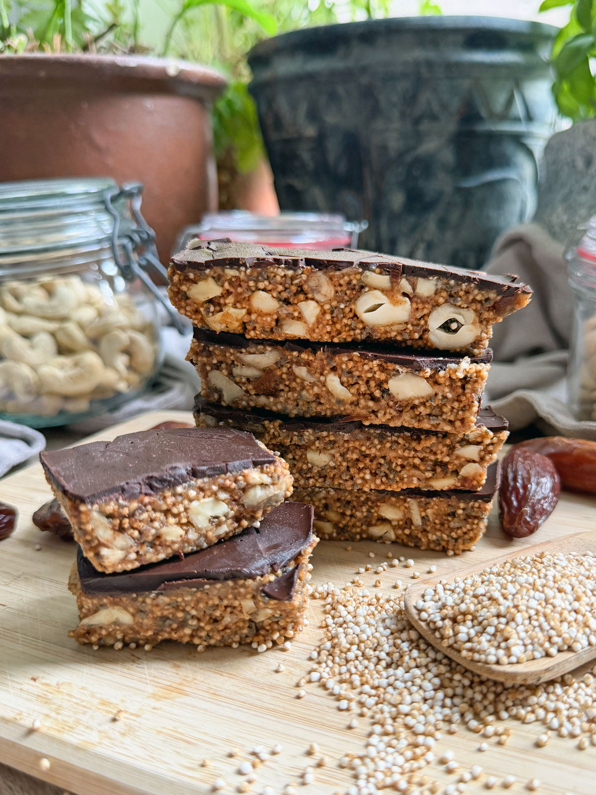 Salted Caramel Cashew & Amaranth Bars