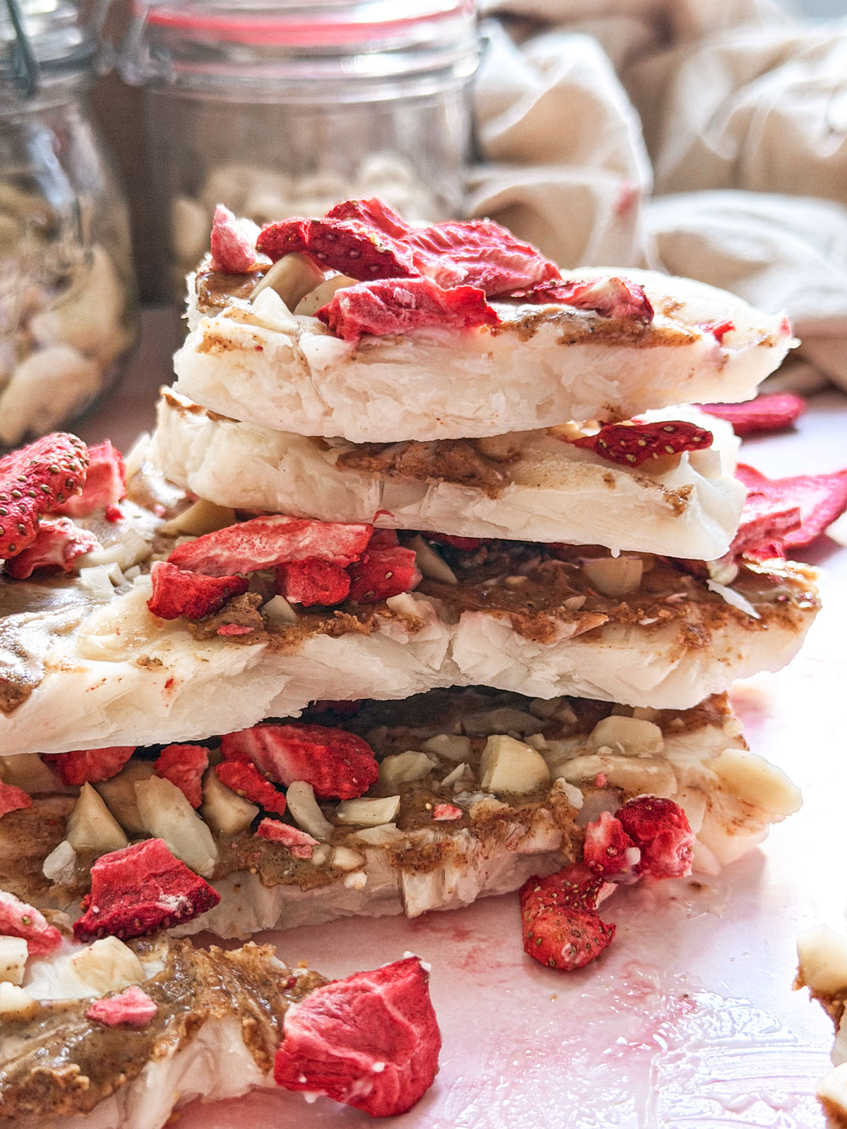 Frozen Yoghurt & Almond Butter Bark