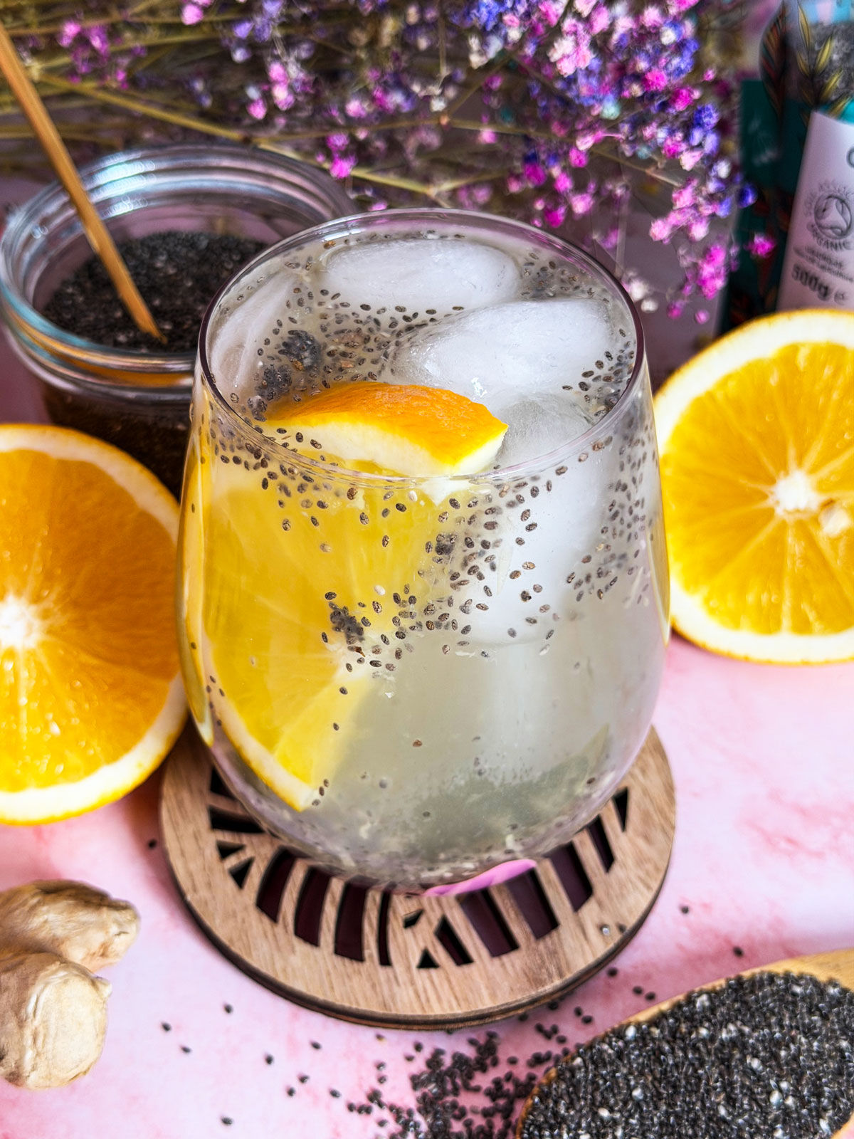 Orange & Ginger Chia Water