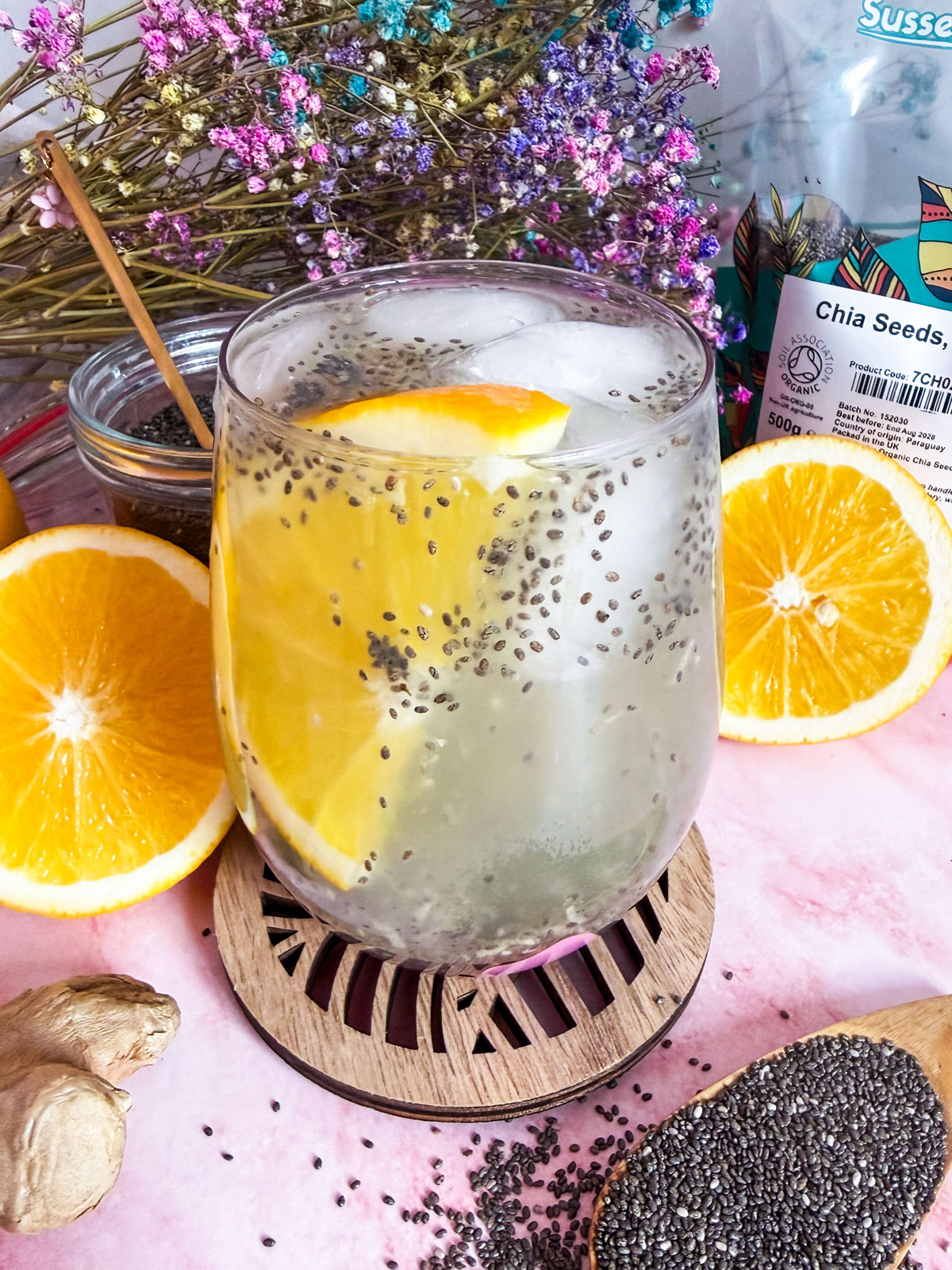Orange & Ginger Chia Water