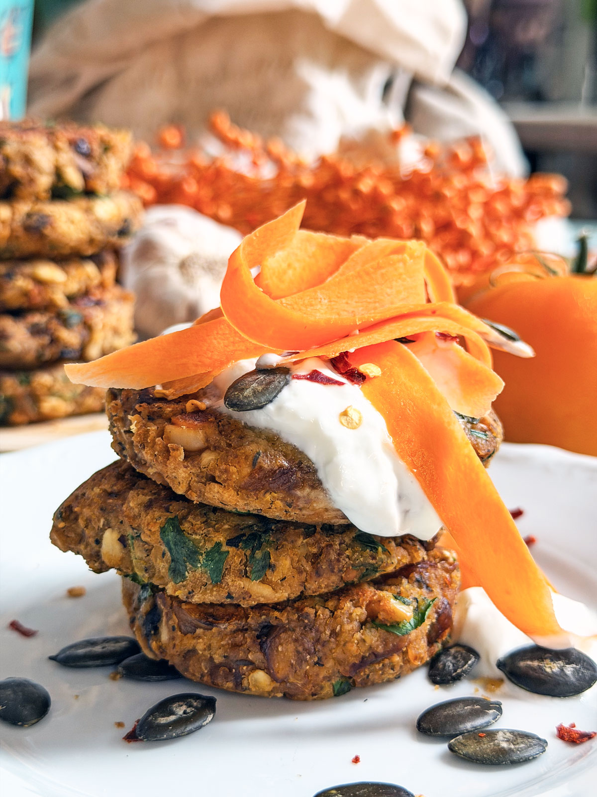 Red Lentil & Oat Breakfast Patties
