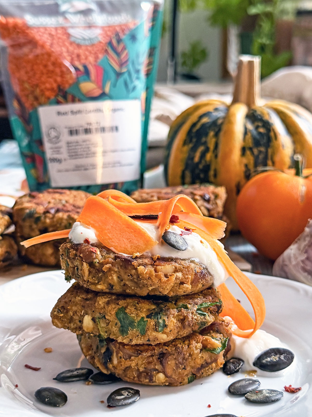 Red Lentil & Oat Breakfast Patties