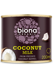 Organic Coconut Milk 17% Fat 200ml (Biona)