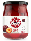 Organic Plum Halves in Rice Syrup 570g (Biona)