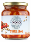 Organic Chickpeas in Tomato Sauce 350g (Biona)