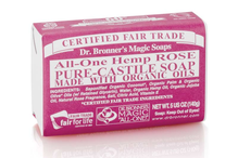All-One Hemp Rose Pure Castile Soap Bar 140g (Dr. Bronner's)