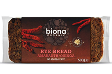 Wholemeal Rye Bread with Amaranth and Quinoa, Organic 500g (Biona)
