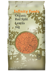 Lentils: Organic Red Split Lentils 1kg (Infinity Foods)