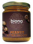 Roasted Smooth Peanut Butter, Organic 500g (Biona)