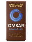 Coconut 60% Raw Chocolate Bar, Organic 35g (Ombar)