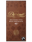 45% Cocoa Milk Chocolate Bar 90g (Divine)