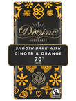 Dark Chocolate with Ginger and Orange 90g (Divine Chocolate)