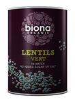 Dark Green Lentils in Water, Organic 400g (Biona)