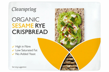 Sesame Rye Crispbread, Organic 200g (Clearspring)