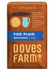 100% Wholemeal Plain Flour 1kg, Organic (Doves Farm)