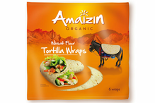 Wheat Tortilla Wraps, Organic 240g (Amaizin)