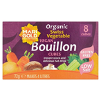 Reduced Salt Swiss Vegetable Bouillon Cubes, Organic 72g [8 Cubes] (Marigold)