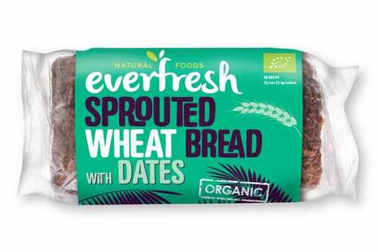 Sprouted Wheat Bread with Dates, Organic 400g (Everfresh Natural Foods)