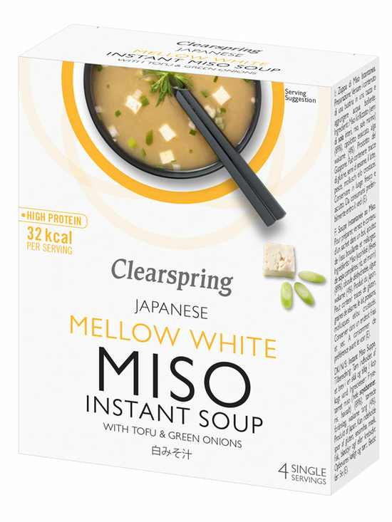 Miso Soup Mellow White + Tofu Yellow Packet 40g (Clearspring)