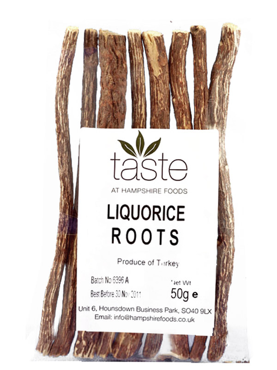 Hampshire Foods Liquorice Sticks.