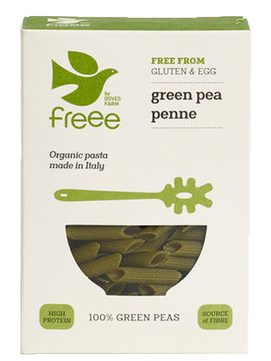 Organic Green Pea Penne, Gluten Free 250g (Doves Farm)