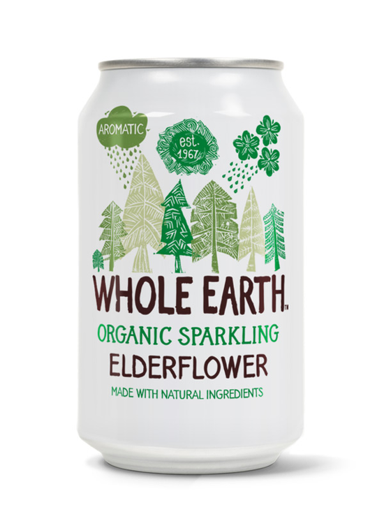 Sparkling Elderflower Drink, Organic 330ml (Whole Earth)