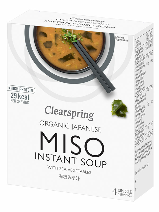 Instant Miso Soup with Sea Veg, Organic 4x10g (Clearspring)