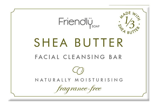 Shea Butter Facial Cleansing Bar 95g (Friendly Soap)
