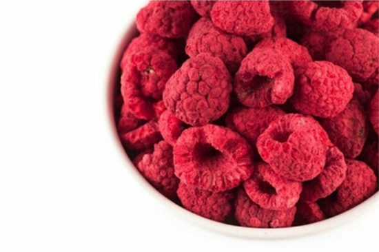 Freeze Dried raspberries have a bursty fruitiness,<br>and a superb sherbety texture.