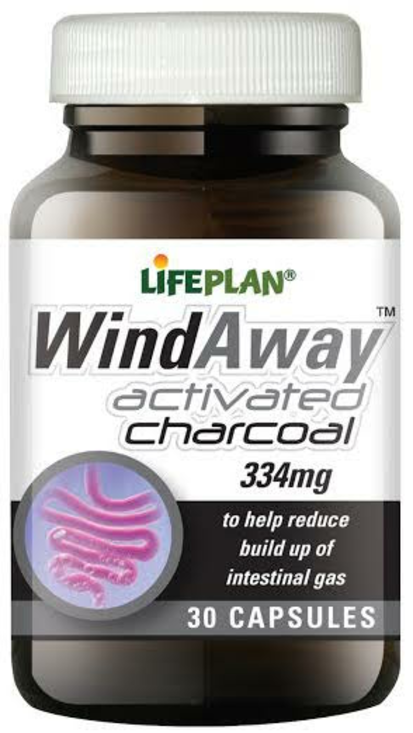 WindAway Activated Charcoal, 30 Capsules (Lifeplan)