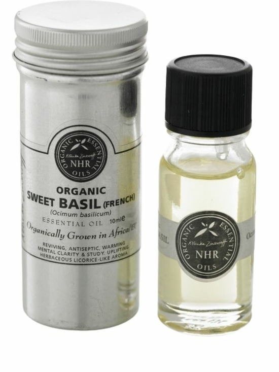 Organic Sweet Basil Oil 10ml, Food Grade  (NHR Organic Oils)