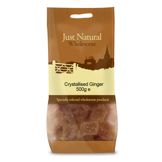 Crystallised Ginger 500g (Just Natural Wholesome)