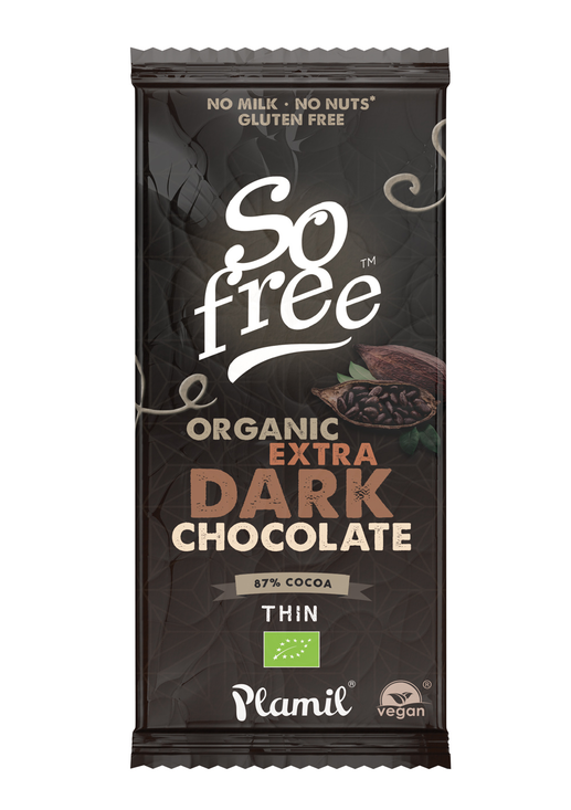 So Free Extra Dark Chocolate 80g, Organic (Plamil)