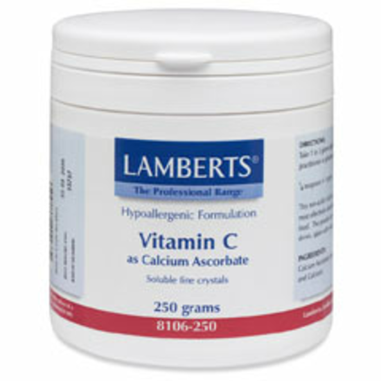 Lamberts Vitamin C Crystals (Calcium Ascorbate) - 250 Grams Crystals