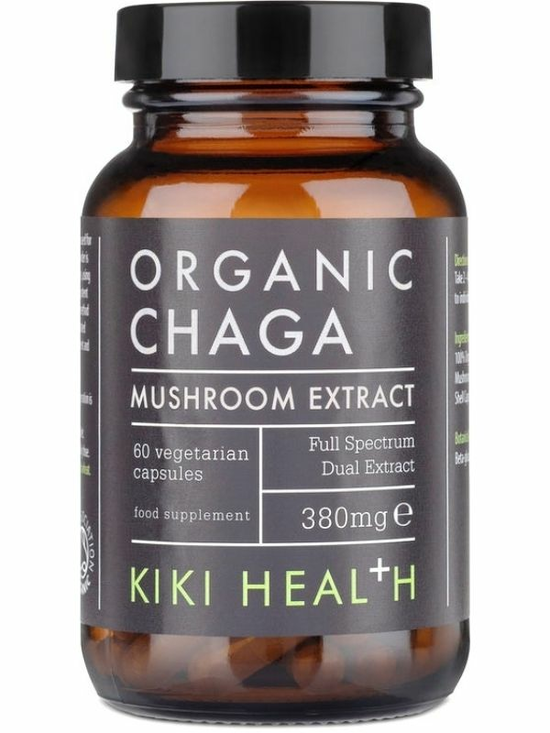 Organic Chaga Mushroom Extract 60 capsules (KIKI Health)