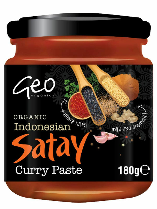 Indonesian Satay Curry Paste, Organic 180g (Geo Organics)