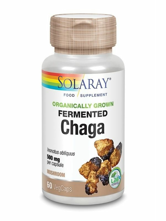 Fermented Chaga 60 Capsules (Solaray)