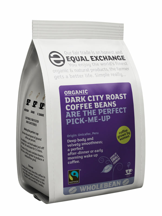 Dark City Roast Coffee Beans, Organic 227g (Equal Exchange)
