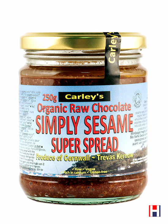 Organic "Simply Sesame" Raw Chocolate and Sesame Seed Spread 250g (Carley's)