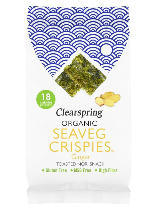 Ginger SeaVeg Crispies - Multipack, Organic 12g (Clearspring)