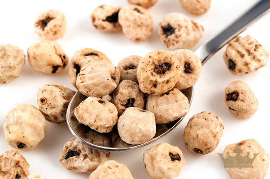 Tiger Nuts taste a little like a<br>cross between coconut and macadamia.