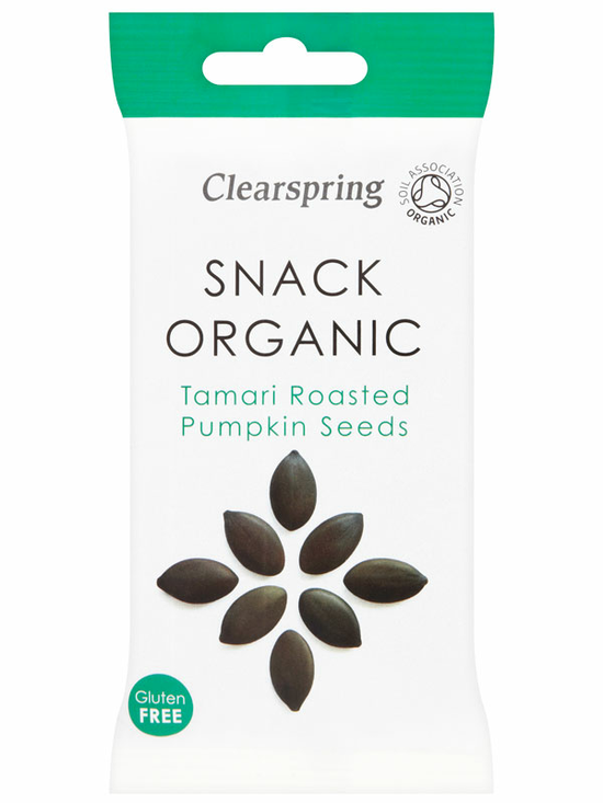 Tamari Roasted Pumpkin Seeds, Organic 30g (Clearspring)